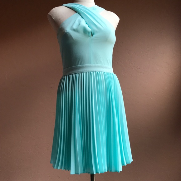 bebe Dresses & Skirts - BEBE Springtime Blue Pleated Dress